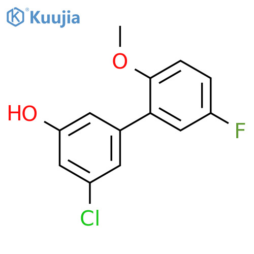 3-Chloro-5-(5-fluoro-2-methoxyphenyl)phenol structure