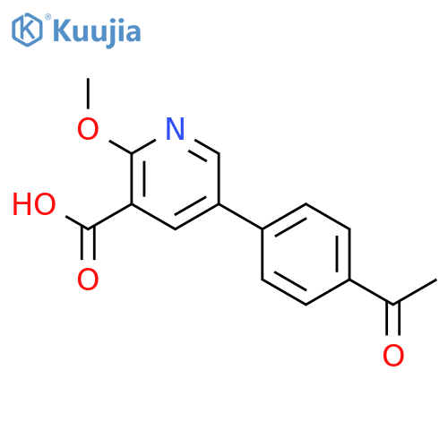 5-(4-Acetylphenyl)-2-methoxynicotinic acid structure