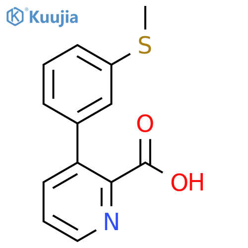 3-(3-Methylthiophenyl)picolinic acid structure