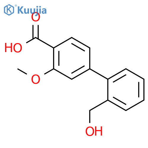 4-(2-Hydroxymethylphenyl)-2-methoxybenzoic acid structure