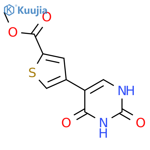 (2,4)-Dihydroxy-5-[5-(methoxycarbonyl)thiophen-3-yl]pyrimidine structure