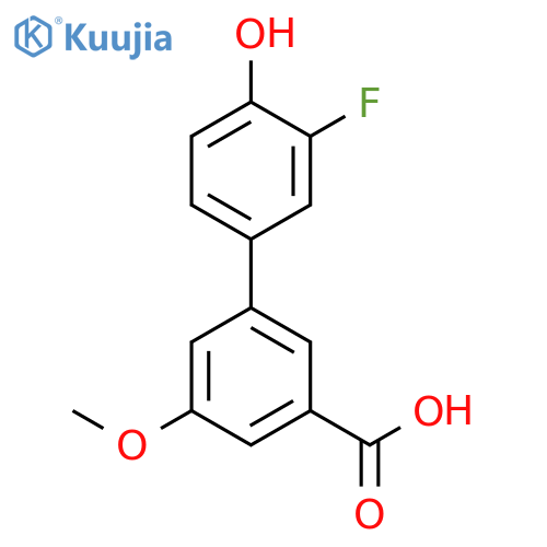 3-(3-Fluoro-4-hydroxyphenyl)-5-methoxybenzoic acid structure