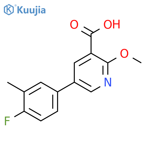 5-(4-Fluoro-3-methylphenyl)-2-methoxynicotinic acid structure