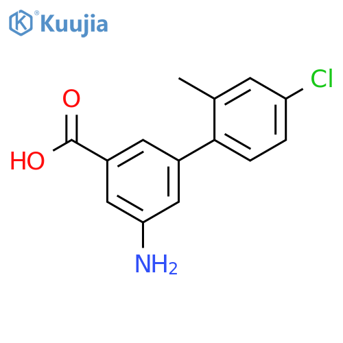 3-Amino-5-(4-chloro-2-methylphenyl)benzoic acid structure