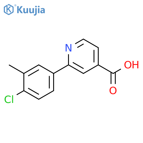 2-(4-Chloro-3-methylphenyl)pyridine-4-carboxylic acid structure