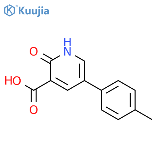 2-Hydroxy-5-(4-methylphenyl)nicotinic acid structure