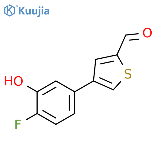 4-(4-Fluoro-3-hydroxyphenyl)thiophene-2-carbaldehyde structure