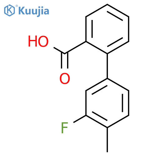 2-(3-Fluoro-4-methylphenyl)benzoic acid structure