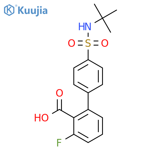 2-(4-t-Butylsulfamoylphenyl)-6-fluorobenzoic acid structure