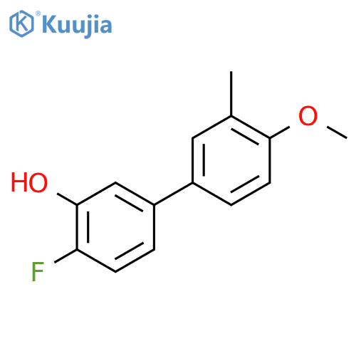 2-fluoro-5-(4-methoxy-3-methylphenyl)phenol structure