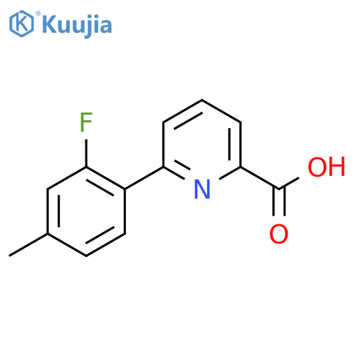 6-(2-Fluoro-4-methylphenyl)picolinic acid structure