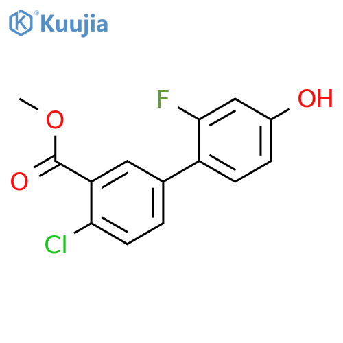 4-(4-Chloro-3-methoxycarbonylphenyl)-3-fluorophenol structure