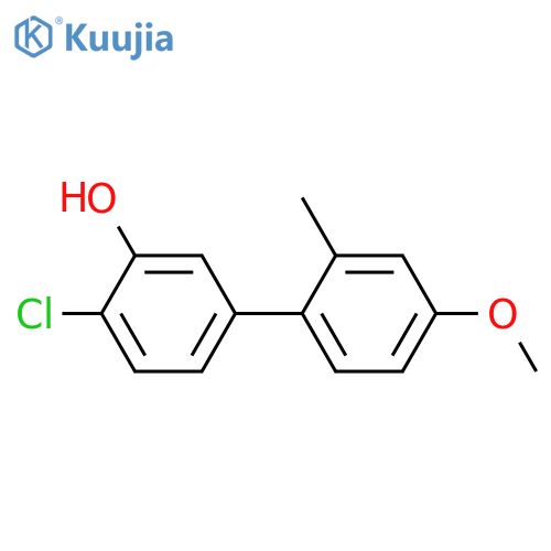 2-Chloro-5-(4-methoxy-2-methylphenyl)phenol structure