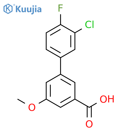 3-(3-Chloro-4-fluorophenyl)-5-methoxybenzoic acid structure