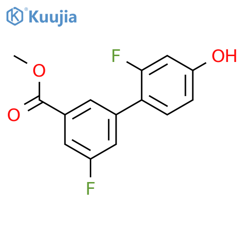 3-Fluoro-4-(3-fluoro-5-methoxycarbonylphenyl)phenol structure