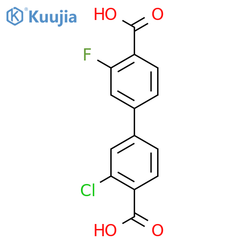 4-(4-Carboxy-3-fluorophenyl)-2-chlorobenzoic acid structure