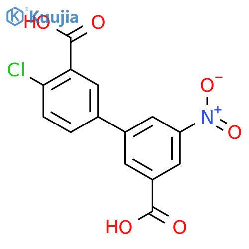 3-(3-Carboxy-4-chlorophenyl)-5-nitrobenzoic acid structure