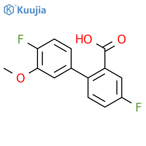 5-Fluoro-2-(4-fluoro-3-methoxyphenyl)benzoic acid structure