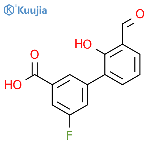 6-(3-Carboxy-5-fluorophenyl)-2-formylphenol structure