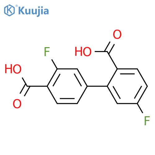 2-(4-Carboxy-3-fluorophenyl)-4-fluorobenzoic acid structure