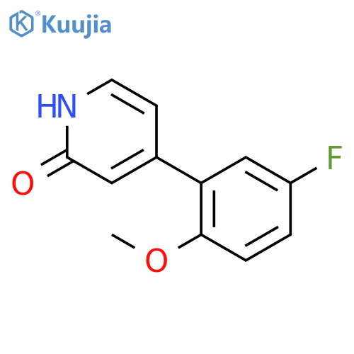 4-(5-Fluoro-2-methoxyphenyl)-2-hydroxypyridine structure