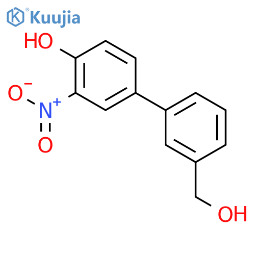 4-(3-Hydroxymethylphenyl)-2-nitrophenol structure
