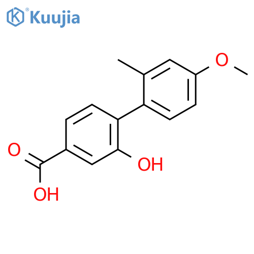 3-Hydroxy-4-(4-methoxy-2-methylphenyl)benzoic acid structure