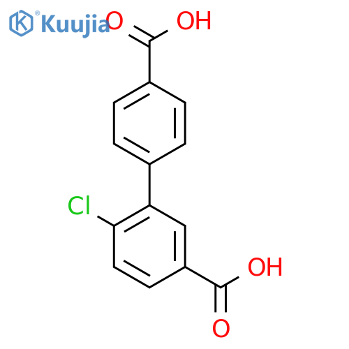 3-(4-Carboxyphenyl)-4-chlorobenzoic acid structure