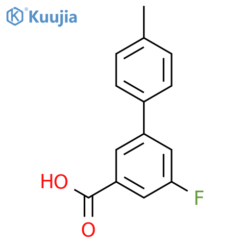 5-Fluoro-3-(4-methylphenyl)benzoic acid structure