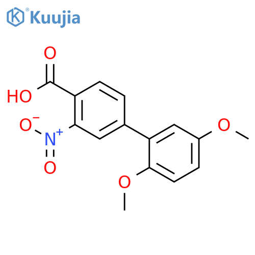 4-(2,5-Dimethoxyphenyl)-2-nitrobenzoic acid structure