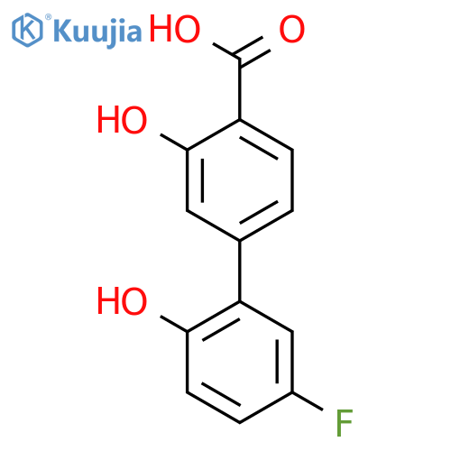 4-(5-Fluoro-2-hydroxyphenyl)-2-hydroxybenzoic acid structure