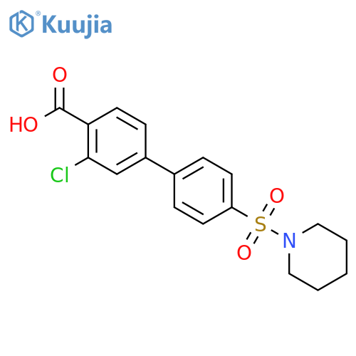 2-chloro-4-(4-piperidin-1-ylsulfonylphenyl)benzoic Acid structure