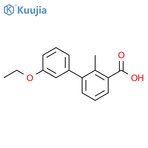 [1,1'-Biphenyl]-3-carboxylic acid, 3'-ethoxy-2-methyl- structure