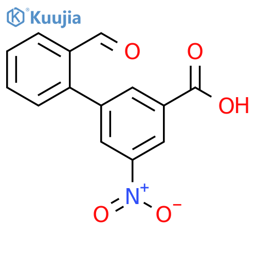 [1,1'-Biphenyl]-3-carboxylic acid, 2'-formyl-5-nitro- structure