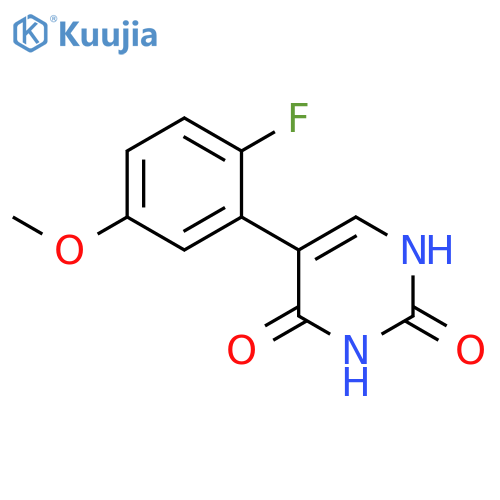 (2,4)-Dihydroxy-5-(2-fluoro-5-methoxyphenyl)pyrimidine structure
