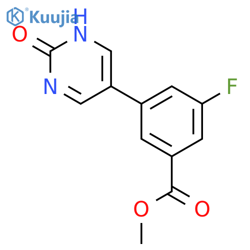 5-(3-Fluoro-5-methoxycarbonylphenyl)-2-hydroxypyrimidine structure