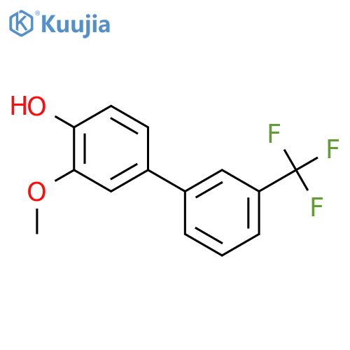 2-methoxy-4-[3-(trifluoromethyl)phenyl]phenol structure