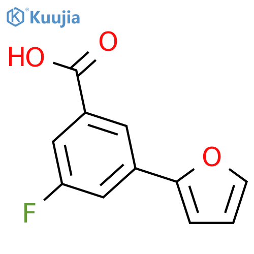 3-Fluoro-5-(furan-2-yl)benzoic acid structure