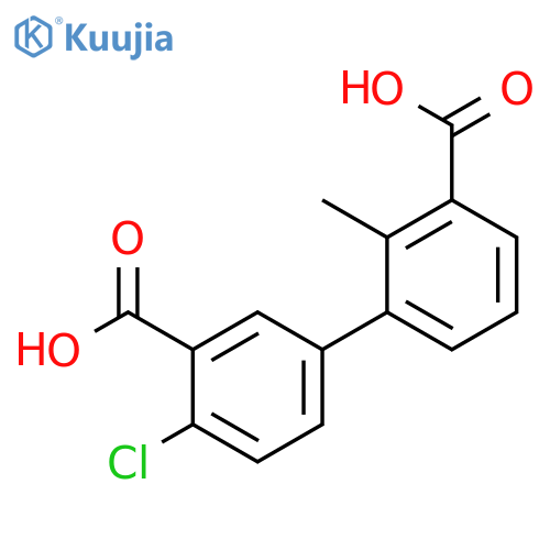 3-(3-Carboxy-4-chlorophenyl)-2-methylbenzoic acid structure