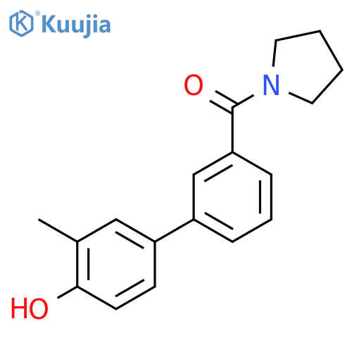 [3-(4-hydroxy-3-methylphenyl)phenyl]-pyrrolidin-1-ylmethanone structure