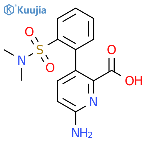 6-Amino-3-(2-N,N-dimethylsulfamoylphenyl)picolinic acid structure
