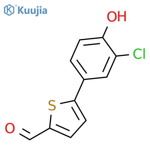 5-(3-Chloro-4-hydroxyphenyl)thiophene-2-carbaldehyde structure