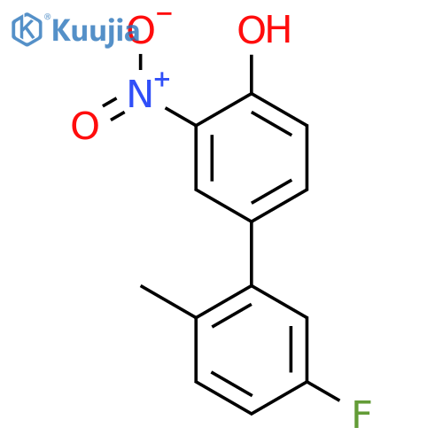 4-(5-Fluoro-2-methylphenyl)-2-nitrophenol structure