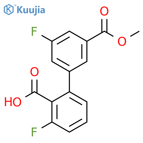 6-Fluoro-2-(3-fluoro-5-methoxycarbonylphenyl)benzoic acid structure