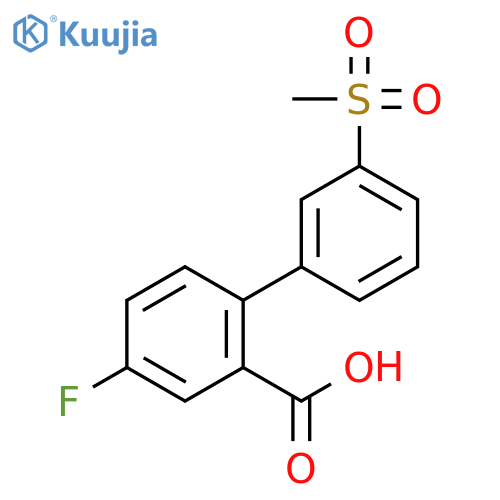 5-Fluoro-2-(3-methylsulfonylphenyl)benzoic acid structure