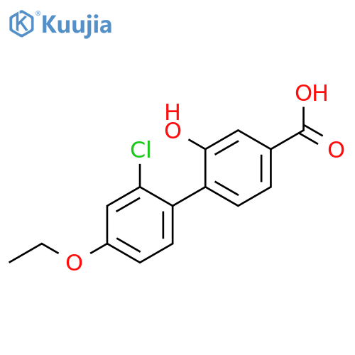 4-(2-Chloro-4-ethoxyphenyl)-3-hydroxybenzoic acid structure
