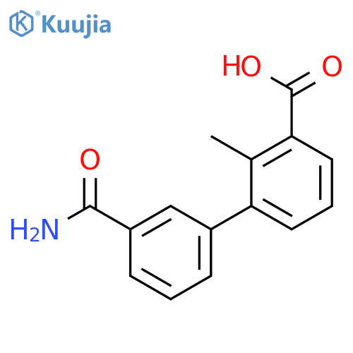 3-(3-Aminocarbonylphenyl)-2-methylbenzoic acid structure