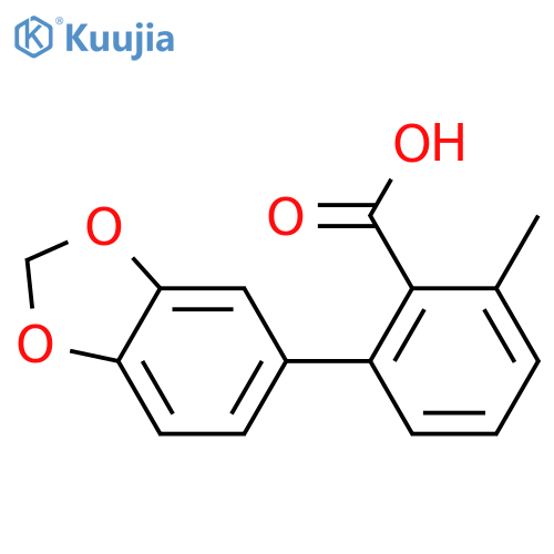 6-Methyl-2-(3,4-methylenedioxyphenyl)benzoic acid structure