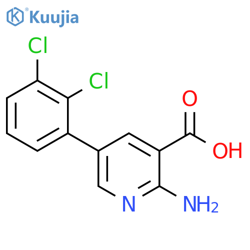 3-Pyridinecarboxylic acid, 2-amino-5-(2,3-dichlorophenyl)- structure