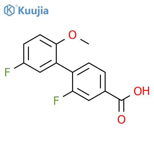 [1,1'-Biphenyl]-4-carboxylic acid, 2,5'-difluoro-2'-methoxy- structure